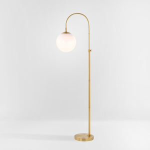 Safavieh HAMIL, Adjustable Brass-Gold Iron Floor Lamp, 55-62 Inch, Elegant Lighting for Any Space FLL4103A