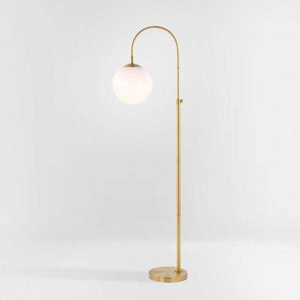 Safavieh HAMIL, Adjustable Brass-Gold Iron Floor Lamp, 55-62 Inch, Elegant Lighting for Any Space FLL4103A