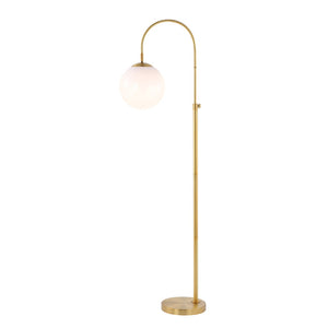 Safavieh HAMIL, Adjustable Brass-Gold Iron Floor Lamp, 55-62 Inch, Elegant Lighting for Any Space FLL4103A