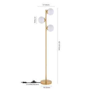 Safavieh DEVLYN, Sleek 3-Light Gold Metal Floor Lamp - Modern Design for Living Rooms & Home Offices FLL4104A