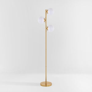 Safavieh DEVLYN, Sleek 3-Light Gold Metal Floor Lamp - Modern Design for Living Rooms & Home Offices FLL4104A