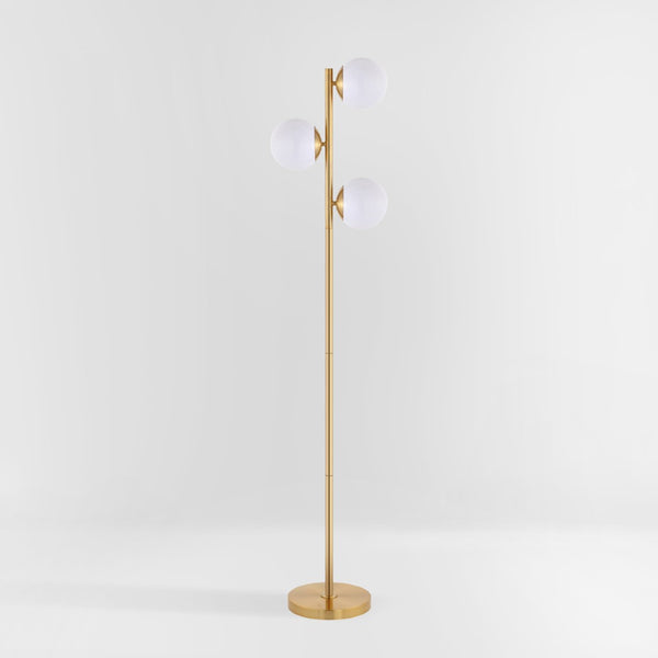 Safavieh DEVLYN, Sleek 3-Light Gold Metal Floor Lamp - Modern Design for Living Rooms & Home Offices FLL4104A