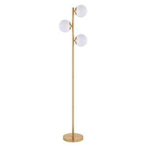Safavieh DEVLYN, Sleek 3-Light Gold Metal Floor Lamp - Modern Design for Living Rooms & Home Offices FLL4104A