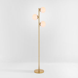 Safavieh DEVLYN, Sleek 3-Light Gold Metal Floor Lamp - Modern Design for Living Rooms & Home Offices FLL4104A