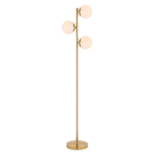 Safavieh DEVLYN, Sleek 3-Light Gold Metal Floor Lamp - Modern Design for Living Rooms & Home Offices FLL4104A