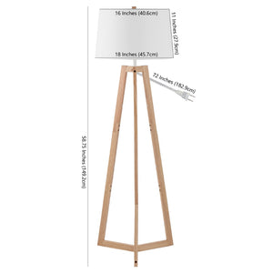 Safavieh ISMERIA, 58.75" Natural Wood and Iron Floor Lamp – Modern Design for Stylish Illumination in Any Room FLL4106A