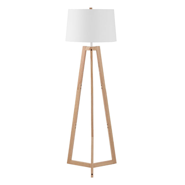 Safavieh ISMERIA, 58.75" Natural Wood and Iron Floor Lamp – Modern Design for Stylish Illumination in Any Room FLL4106A