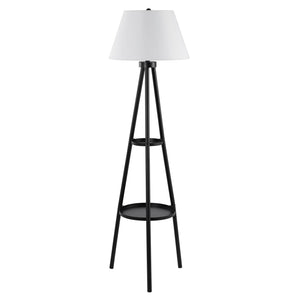 Safavieh DOREA, 63-Inch Black Metal Floor Lamp - Minimalist Design for Modern Homes & Cozy Ambiance Lighting FLL4107A