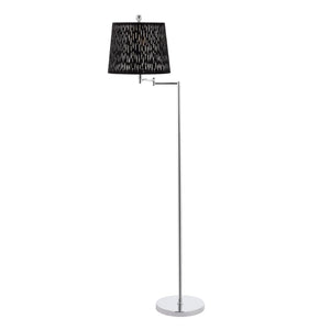 Safavieh BERMAN, 60-Inch Modern Black and Chrome Iron Floor Lamp - Stylish Task and Ambient Lighting Solution FLL4110A