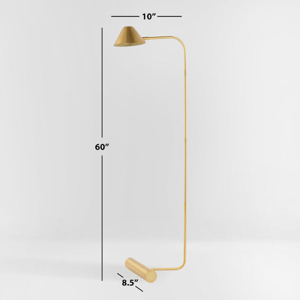 Safavieh LAVERNE, 62-Inch Brass & Iron Floor Lamp - Elegant Ambient Lighting for Modern and Classic Décor FLL4113A