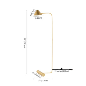 Safavieh LAVERNE, 62-Inch Brass & Iron Floor Lamp - Elegant Ambient Lighting for Modern and Classic Décor FLL4113A