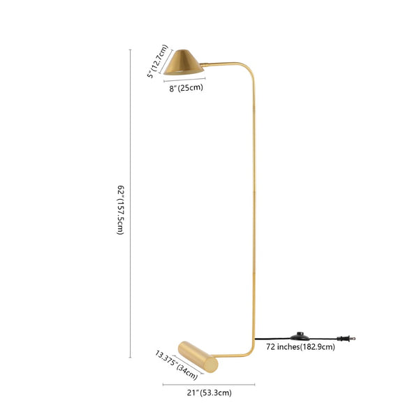 Safavieh LAVERNE, 62-Inch Brass & Iron Floor Lamp - Elegant Ambient Lighting for Modern and Classic Décor FLL4113A
