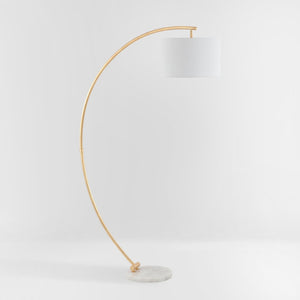 Safavieh MADIGAN, 70-Inch Gold and White Iron/Marble Floor Lamp – Elegant Arc for Modern Home Illumination FLL4115A
