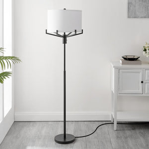 Safavieh Elaria Floor Lamp XII23 Matte Black Iron  FLL4117A