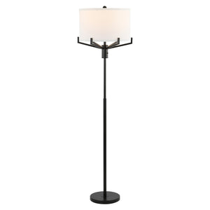 Safavieh Elaria Floor Lamp XII23 Matte Black Iron  FLL4117A