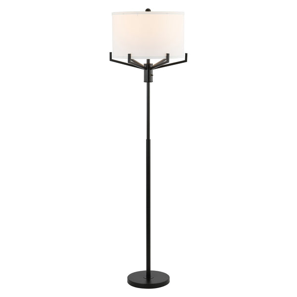 Safavieh Elaria Floor Lamp XII23 Matte Black Iron  FLL4117A