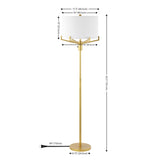 Safavieh Elaria Floor Lamp Gold Metal FLL4117B