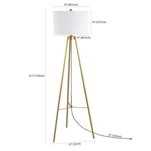 Safavieh FALCO, 61.5 Inch Gold Iron Floor Lamp - Minimalist Design for Warm Ambient Lighting in Any Space FLL4118A