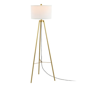 Safavieh FALCO, 61.5 Inch Gold Iron Floor Lamp - Minimalist Design for Warm Ambient Lighting in Any Space FLL4118A