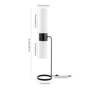 Safavieh FIERRO, Modern Industrial 2-Light Floor Lamp for Living Room or Study - Elegant Iron Design Black FLL4120A