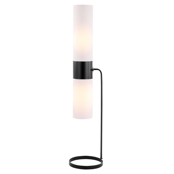 Safavieh FIERRO, Modern Industrial 2-Light Floor Lamp for Living Room or Study - Elegant Iron Design Black FLL4120A