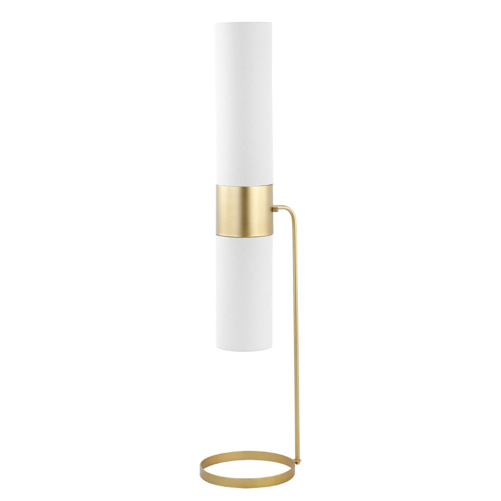 Safavieh FIERRO, Modern Industrial 2-Light Floor Lamp for Living Room or Study - Elegant Iron Design Gold FLL4120B