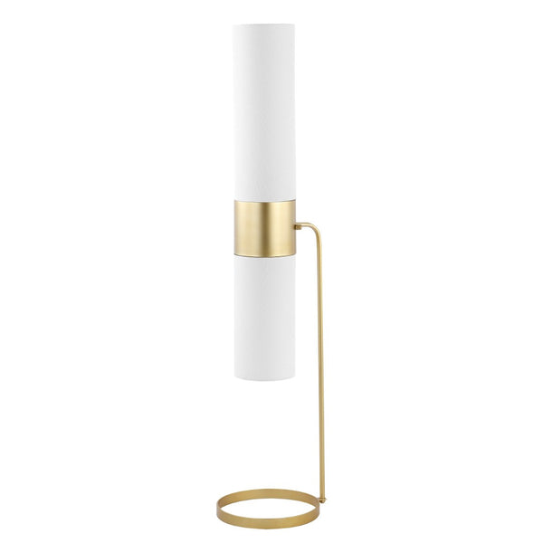 Safavieh FIERRO, Modern Industrial 2-Light Floor Lamp for Living Room or Study - Elegant Iron Design Gold FLL4120B