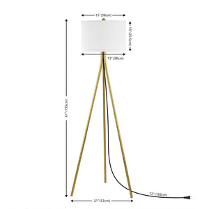Safavieh GALILEA, 61-Inch Gold Iron Floor Lamp – Elegant Minimalist Design for Warm Ambient Lighting & Style FLL4121B