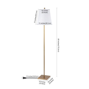 Safavieh GERALT, Sleek 69-Inch Iron Floor Lamp for Modern Spaces - Ambient Lighting and Minimalist Design Gold FLL4123B