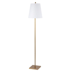 Safavieh GERALT, Sleek 69-Inch Iron Floor Lamp for Modern Spaces - Ambient Lighting and Minimalist Design Gold FLL4123B
