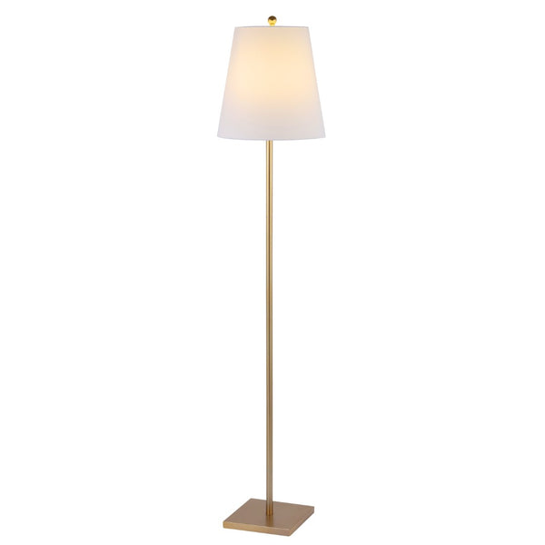 Safavieh GERALT, Sleek 69-Inch Iron Floor Lamp for Modern Spaces - Ambient Lighting and Minimalist Design Gold FLL4123B