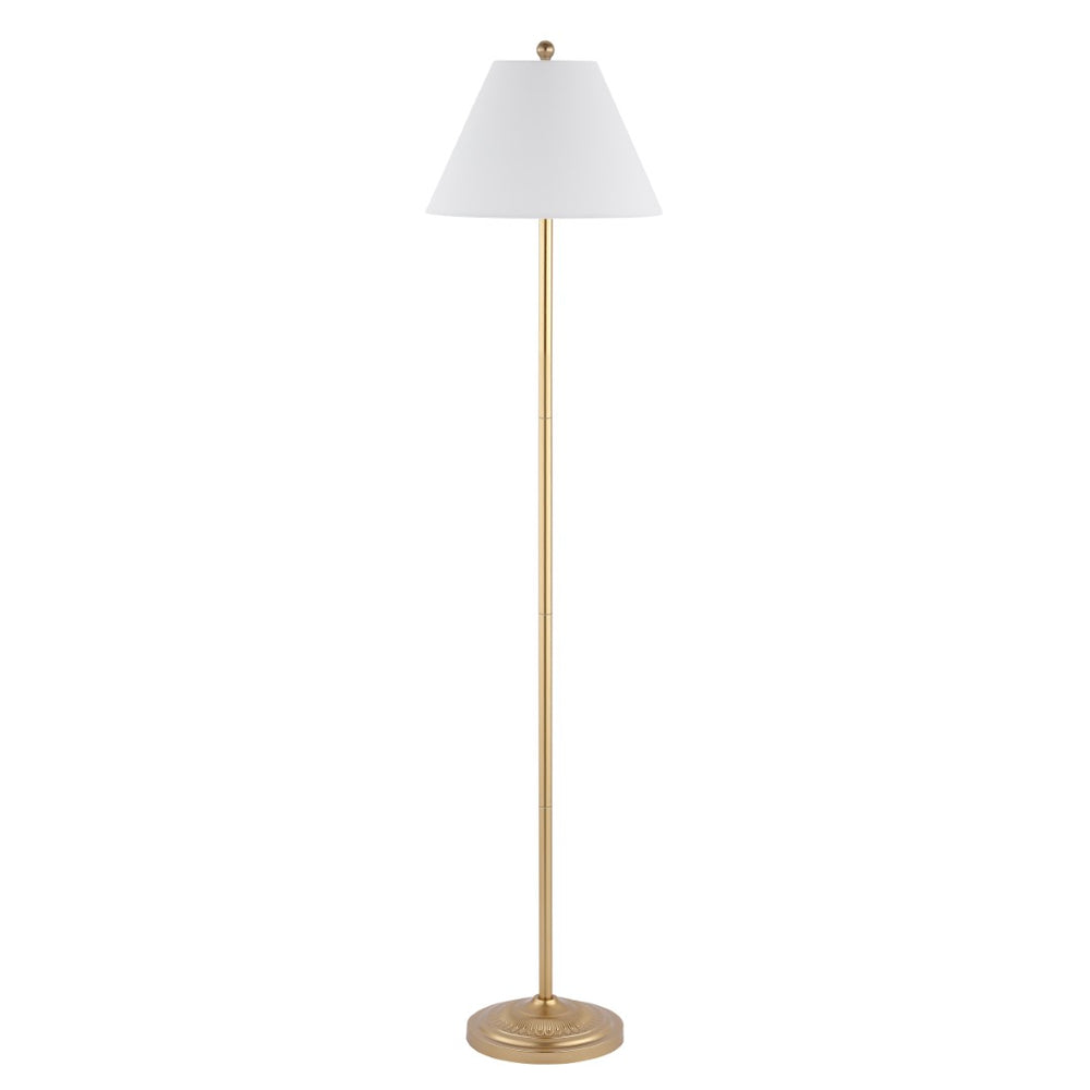 Safavieh HALLIE, 68-Inch Gold Iron Floor Lamp – Elegant Ambient Lighting for Living Spaces, Timeless Design FLL4124B