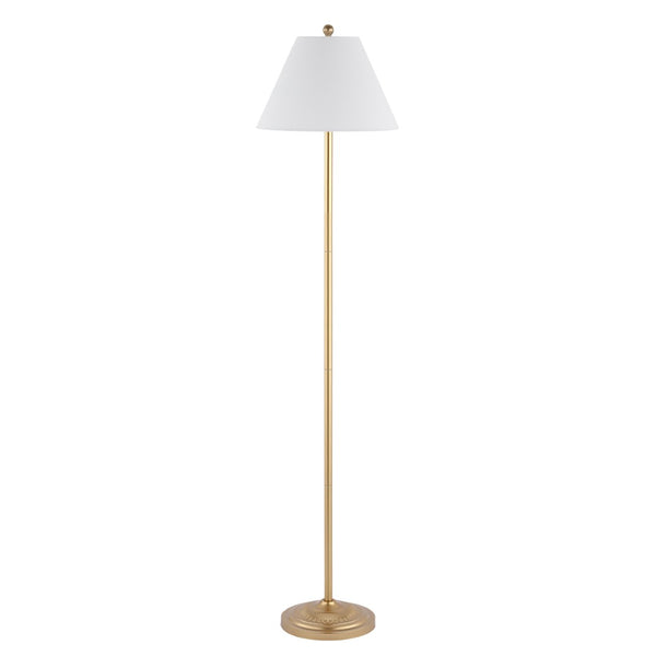 Safavieh HALLIE, 68-Inch Gold Iron Floor Lamp – Elegant Ambient Lighting for Living Spaces, Timeless Design FLL4124B