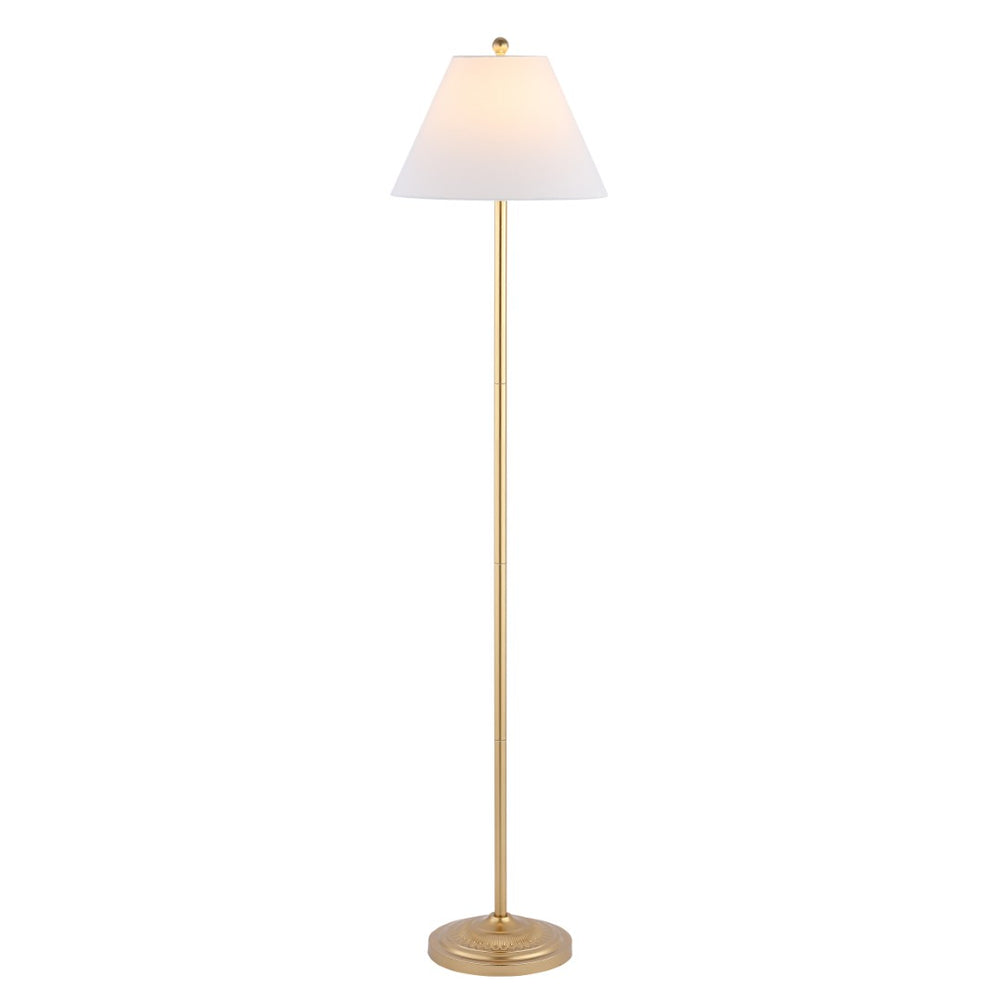 Safavieh HALLIE, 68-Inch Gold Iron Floor Lamp – Elegant Ambient Lighting for Living Spaces, Timeless Design FLL4124B