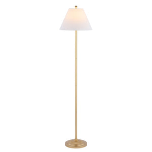 Safavieh HALLIE, 68-Inch Gold Iron Floor Lamp – Elegant Ambient Lighting for Living Spaces, Timeless Design FLL4124B