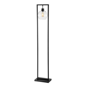 Safavieh JALISA, Elegant 60-Inch Iron Floor Lamp for Modern Spaces - Minimalist Design & Ambient Lighting Black FLL4127A
