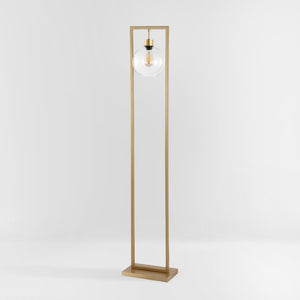 Safavieh JALISA, Elegant 60-Inch Iron Floor Lamp for Modern Spaces - Minimalist Design & Ambient Lighting Gold FLL4127B