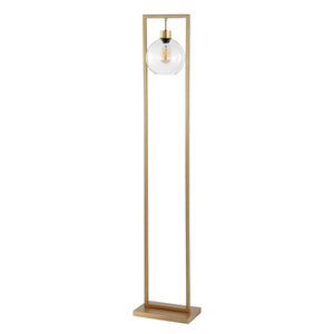 Safavieh JALISA, Elegant 60-Inch Iron Floor Lamp for Modern Spaces - Minimalist Design & Ambient Lighting Gold FLL4127B