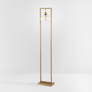 Safavieh JALISA, Elegant 60-Inch Iron Floor Lamp for Modern Spaces - Minimalist Design & Ambient Lighting Gold FLL4127B