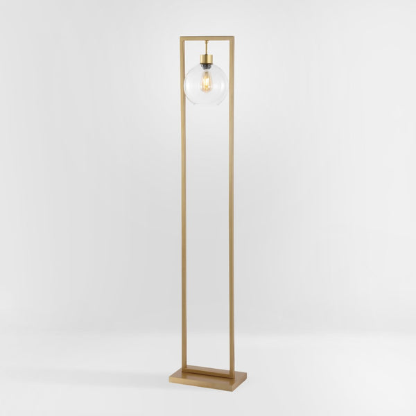 Safavieh JALISA, Elegant 60-Inch Iron Floor Lamp for Modern Spaces - Minimalist Design & Ambient Lighting Gold FLL4127B