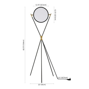 Safavieh RANA, 60.75-Inch Elegant Black & Gold Iron Floor Lamp - Modern Minimalist Design for Any Space FLL4129A
