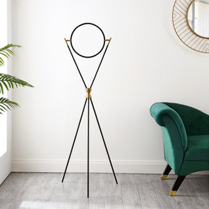 Safavieh RANA, 60.75-Inch Elegant Black & Gold Iron Floor Lamp - Modern Minimalist Design for Any Space FLL4129A
