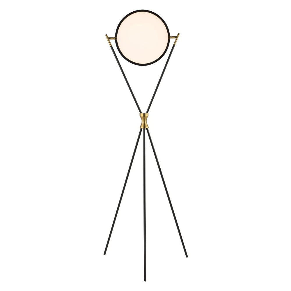 Safavieh RANA, 60.75-Inch Elegant Black & Gold Iron Floor Lamp - Modern Minimalist Design for Any Space FLL4129A