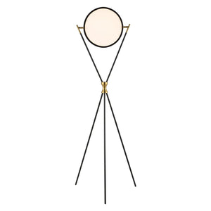 Safavieh RANA, 60.75-Inch Elegant Black & Gold Iron Floor Lamp - Modern Minimalist Design for Any Space FLL4129A