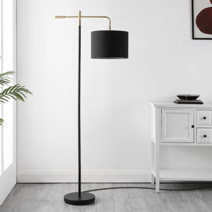 Safavieh THERA, THERA Black Iron Floor Lamp - 66.25" Modern Minimalist Design for Elegant Ambient Lighting Solutions FLL4130A