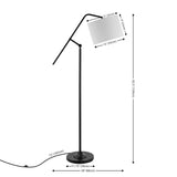 Safavieh Newbrook 62.5 Inch Floor Lamp Black Metal FLL4131A