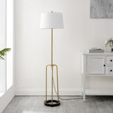 Safavieh Lydie 62" Floor Lamp Brass / Black Iron FLL4135A