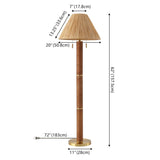 Safavieh Rayvi, 62 Inch, Natural/Gold, Paper Rope/Rattan/Metal Floor Lamp FLL4141A Natural