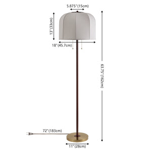 Safavieh Masey, 63.75-inch Red And Gold Metal Floor Lamp – Stylish Illumination For Modern Home Decor Elegance Red ,Gold Metal Body ,Fabric Shade Fll4142a