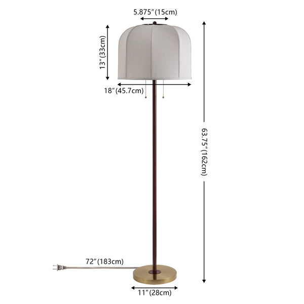 Safavieh Masey, 63.75-inch Red And Gold Metal Floor Lamp – Stylish Illumination For Modern Home Decor Elegance Red ,Gold Metal Body ,Fabric Shade Fll4142a